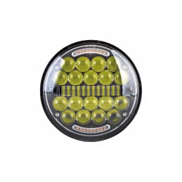 Proiector LED 90W cu 2 faze si lumina de zi DRL galbena 12–24V