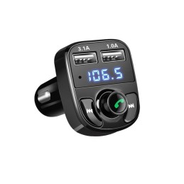 Modulator FM auto X8 Bluetooth A2DP 2USB kit maini libere TF MP3 FLAC MIV