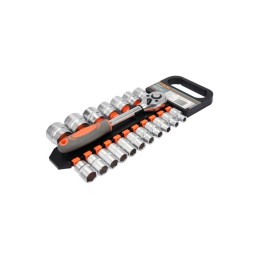 Set chei tubulare hexagonale auto 1/2 inch 19 piese cu clichet 72T