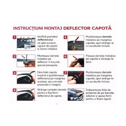 Deflector capota auto compatibil Nissan Navara D40 2005-2014
