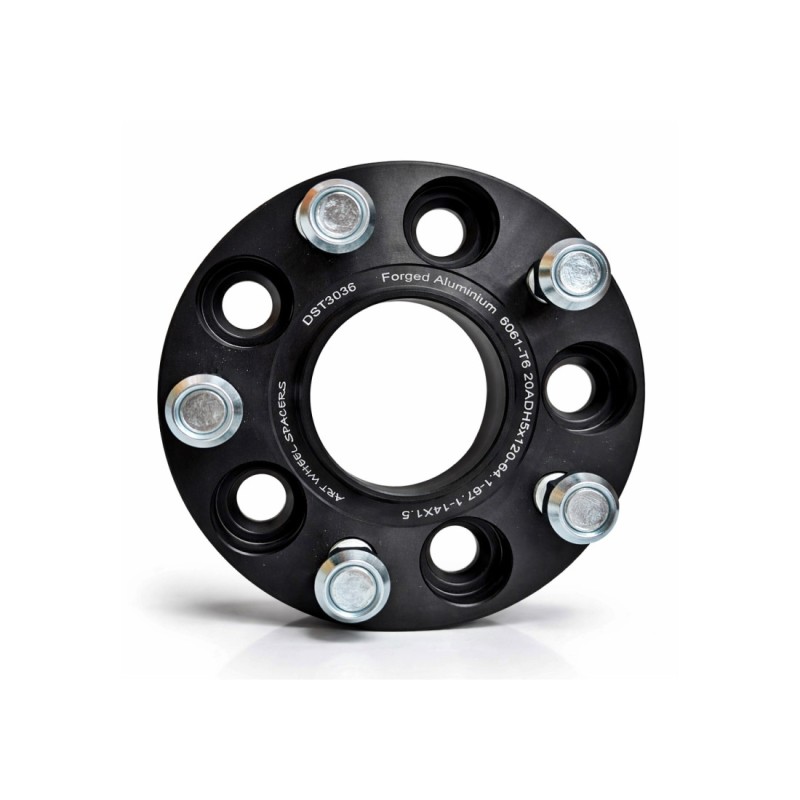 Distantier janta auto 20 mm 5x120 centrare 64.1-67.1 prindere dubla cu piulite M14x1.5