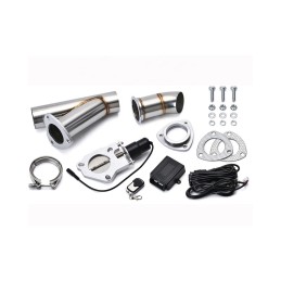 Kit cut off valve V evacuare auto cu telecomanda si colier V-band 63 mm inox
