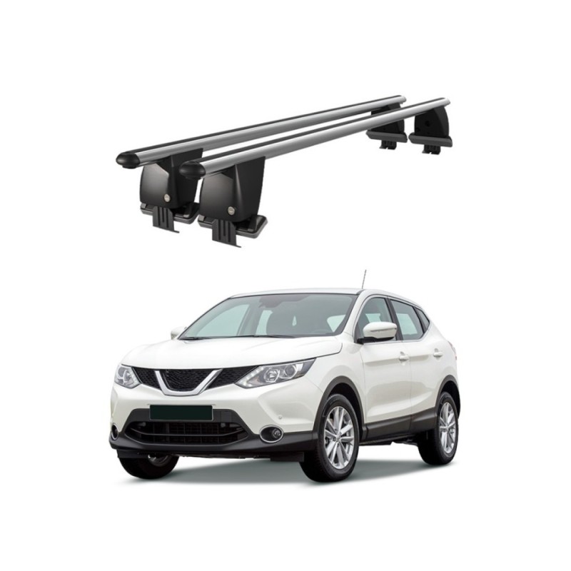 Bare transversale portbagaj auto aluminiu plafon neted Nissan Qashqai J11 2014-2017
