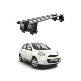 Bare transversale portbagaj auto aluminiu plafon neted Nissan Micra March K13 2010-2017