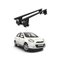 Bare transversale portbagaj auto aluminiu plafon neted Nissan Micra March K13 2010-2017