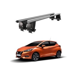Bare transversale portbagaj auto aluminiu plafon neted Nissan Micra K14 dupa 2017