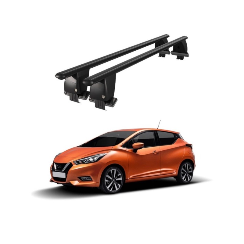 Bare transversale portbagaj auto aluminiu plafon neted Nissan Micra K14 dupa 2017