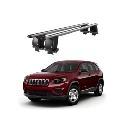 Bare transversale portbagaj auto aluminiu plafon neted Jeep Cherokee KL dupa 2014