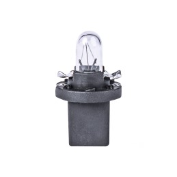 Set 10 becuri auto bord dulie plastic halogen T5 B8.5D 12V 1.2W BAX