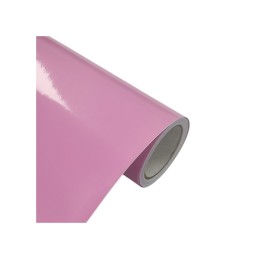 Folie auto PET Premium roz lucios pentru colantare caroserie cu tehnologie anti-bule 18m x 1.52m