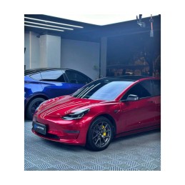 Folie auto PET Premium rosu liquid metal cherry red cu tehnologie anti-bule 16m x 1.52m