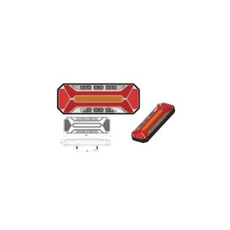 Lampa stop auto LED cu semnalizare dinamica 5 functii 12V/24V 355x135x50mm
