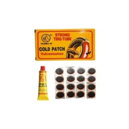 Petice rotunde vulcanizare anvelope si camere de aer Ø50 mm 16 bucati cu adeziv 20 ml