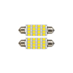 Becuri LED sofit SV8.5 39 mm 16 SMD 1210 12V alb set 2 bucati