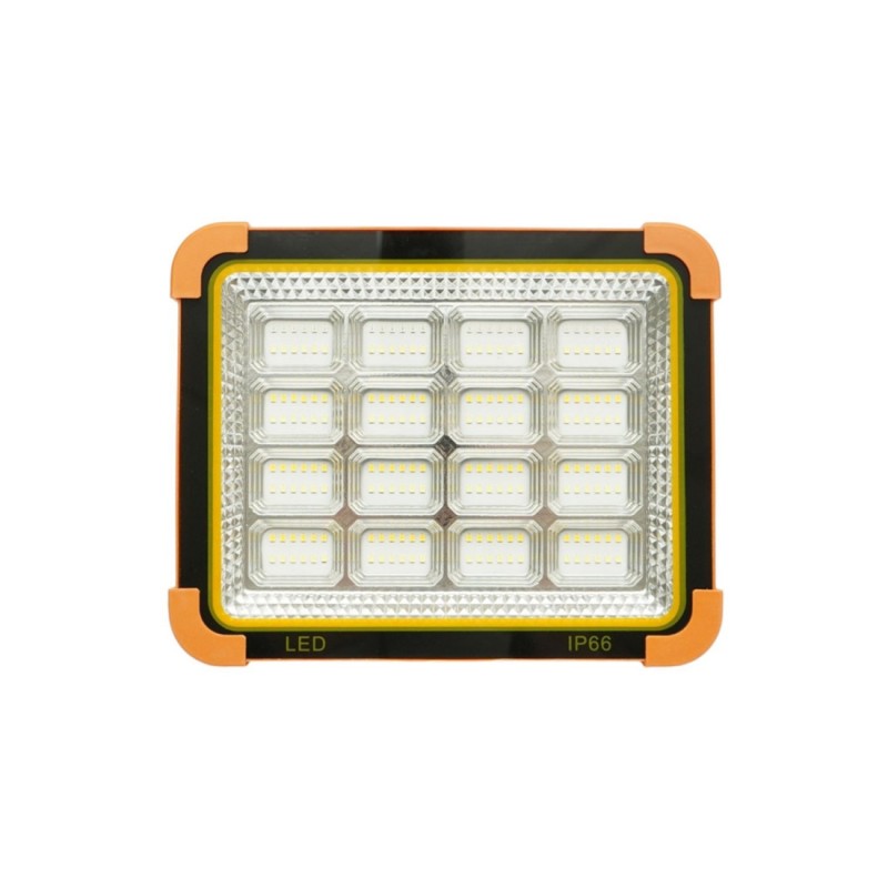 Proiector LED portabil 500W solar 3W baterie 12000mAh 6 moduri USB Power Bank IP66