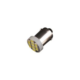 Set 2 becuri LED auto T4 BA9S TV tip vechi 8 SMD 1206 24V 80 lumeni 6000K lumina alba