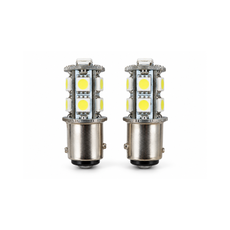 Set 2 becuri LED ART P21/5W BAY15D TN Canbus 2 faze 13 SMD 24V lumina alba