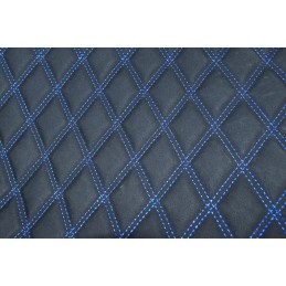 Material special pentru COVORASE auto romb negru/cusatura albastra.Cod: COV02NA