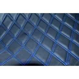 Material romb tapiterie negru / cusatura albastra Cod:Y01NA