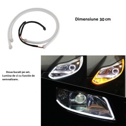 Banda flexibila LED DRL cu functie de semnalizare 30cm