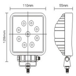 Proiector LED  27W 12/24V CH006-27W Flood Beam  SLIM