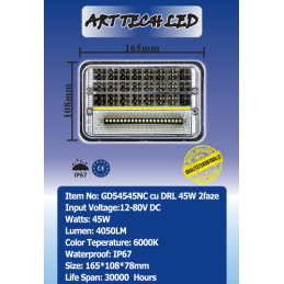 Proiector-LED-GD54545NC-cu-DRL-45W-2-faze-1224V