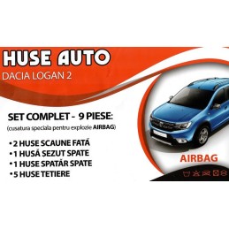 Huse scaun Dacia Logan II cusatura speciala AIRBAG