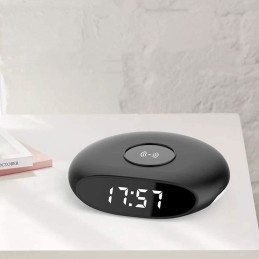 Ceas cu alarma si incarcator wireless pliabil pentru telefon incarcare rapida