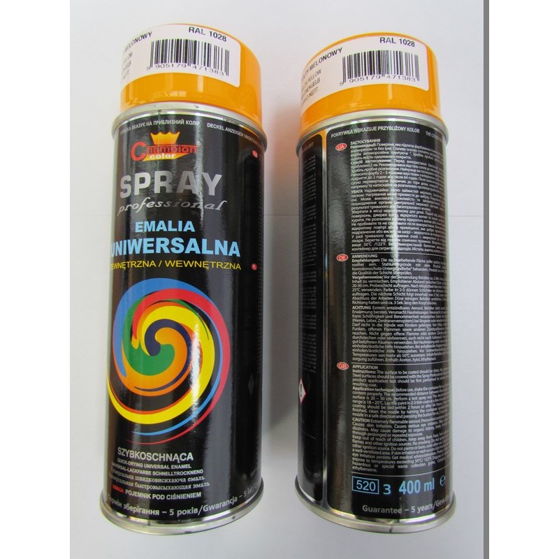 Spray vopsea Profesional CHAMPION RAL 1028 Galben 400ml