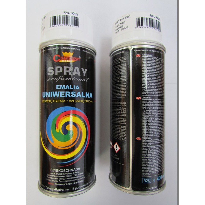 Spray vopsea Profesional CHAMPION RAL 9003 Alb LUCIOS 400ml