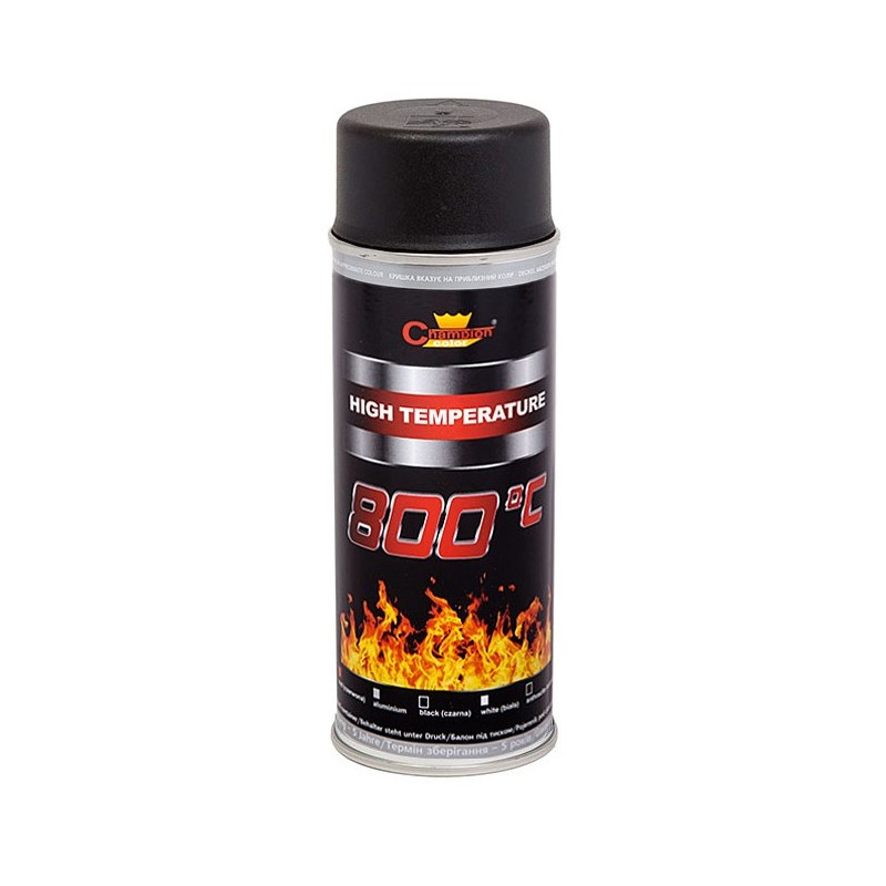 Spray vopsea Profesional Rezistent Termic NEGRU +800Â°C 400ml