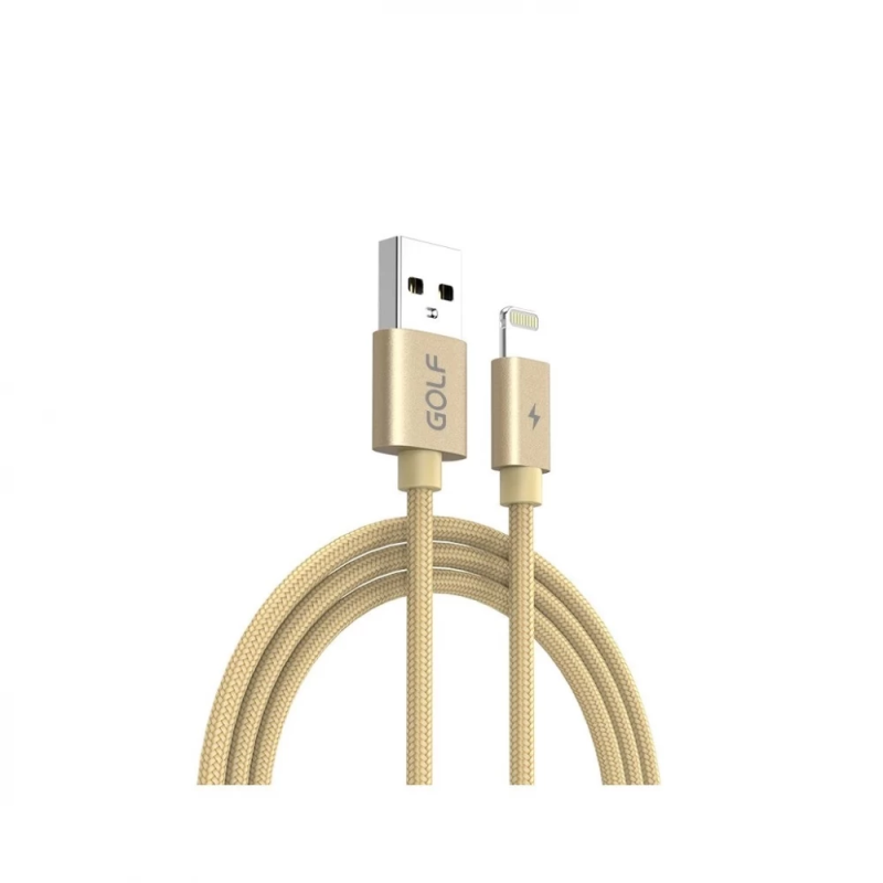 Cablu USB Golf  Lightning fast charge auriu