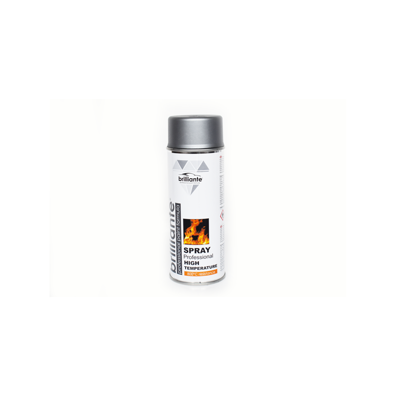 Spray vopsea Brilliante argintiu rezistent la temperaturi inalte 400 ml