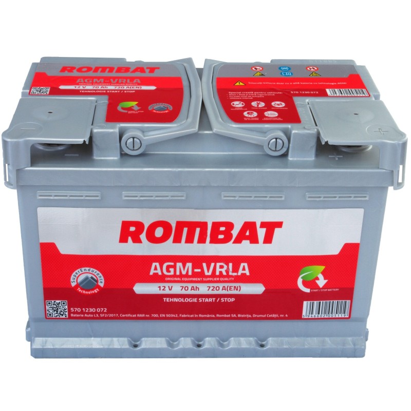 Acumulator Rombat AGM-VRLA 70 Ah Start-Stop