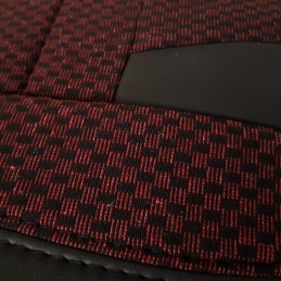 Set huse scaune auto DeluxeBoss negru cu rosu