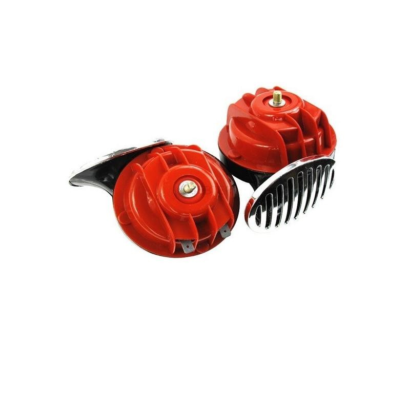 Claxoane auto universale 12V cu grila crom si releu