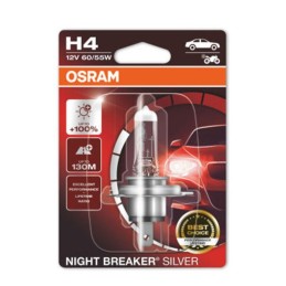 Bec 12V H4 60/55 W night breaker silver +100% blister Osram