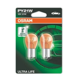 Set 10 becuri 12V Py21W ultra life Osram