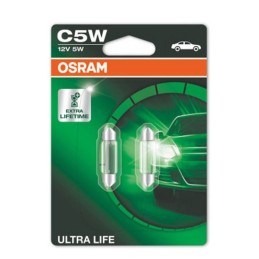 Set 2 becuri 12V C5W ultra life blister Osram