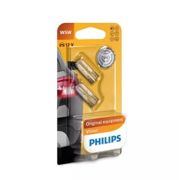 Set 2 becuri fara soclu W5W 12V Philips