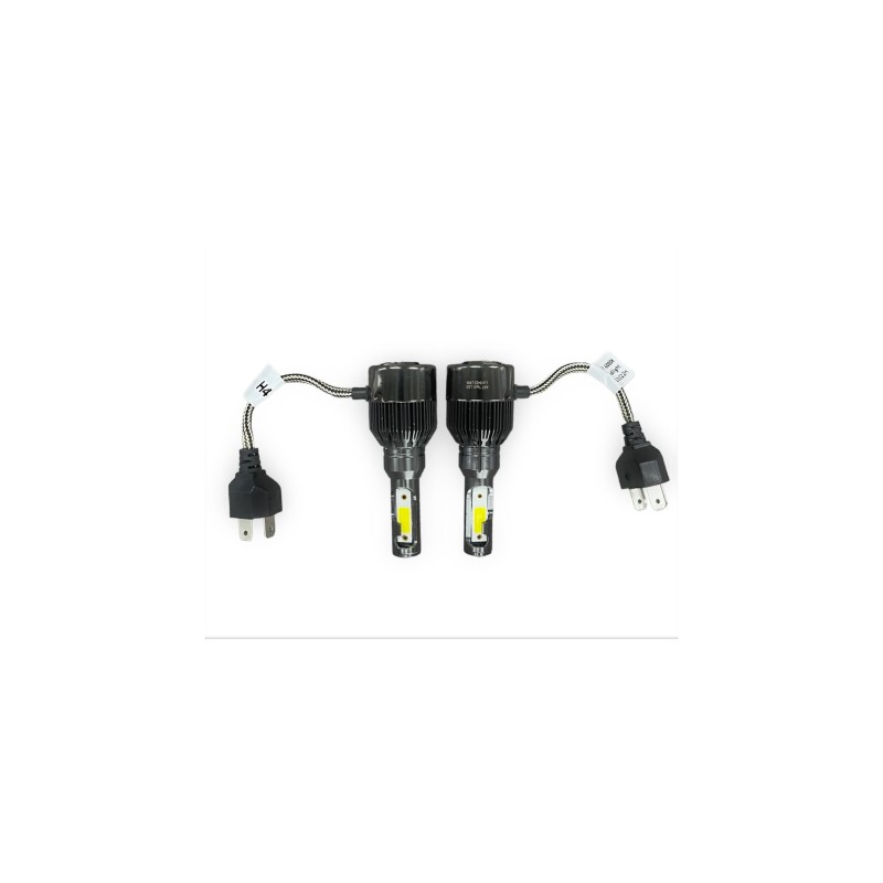 Set 2 becuri H4 2 faze cu LED LX88 30W – 4800 lumen 6000k 12-24V