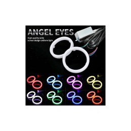 Inele angel eyes LED COB 12V waterproof, alb
