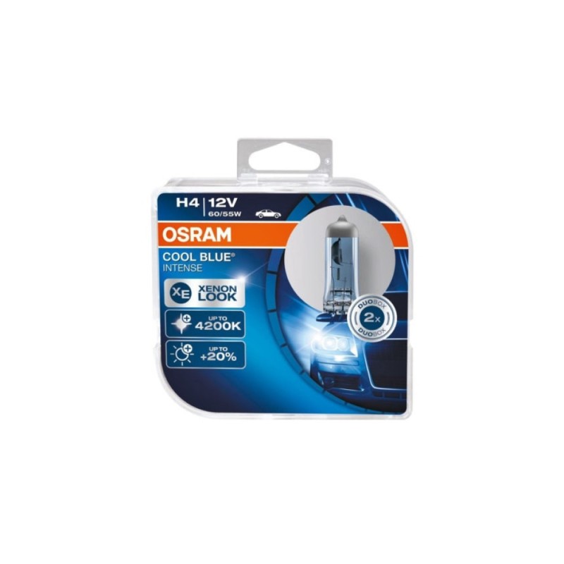 Set 2 becuri halogen H4 osram cool blue intense 12v 60/55w