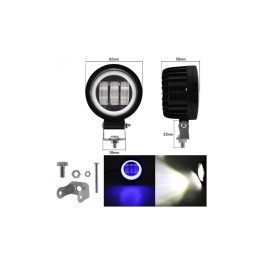 Proiector LED cu Angel Eyes DRL lumina alba 30W