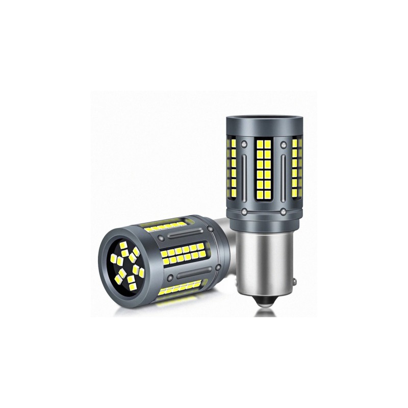 Set 2 becuri o faza 84SMD Canbus 12V-24V nonpolar lumina alba 1000 lumen 25W