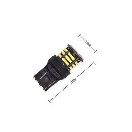 Set 2 becuri o faza T.V. BA15S 21SMD 12V 300 lumen lumina galbena