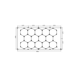 Set lumini LED hexagonale HEX1