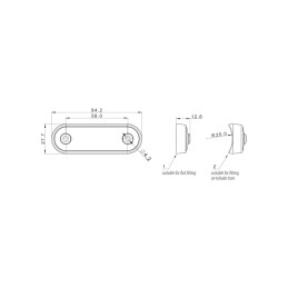 Lampa gabarit 4 LED-uri montare bullbar galbena Fristom