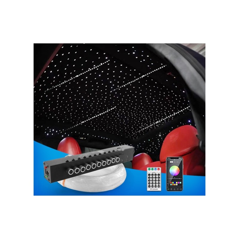 Kit fibra optica LED RGB+W plafon instelat 700 fire Kit fibra optica LED RGB+W plafon instelat 700 fire