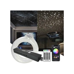 Kit fibra optica LED RGB+W plafon instelat 700 fire